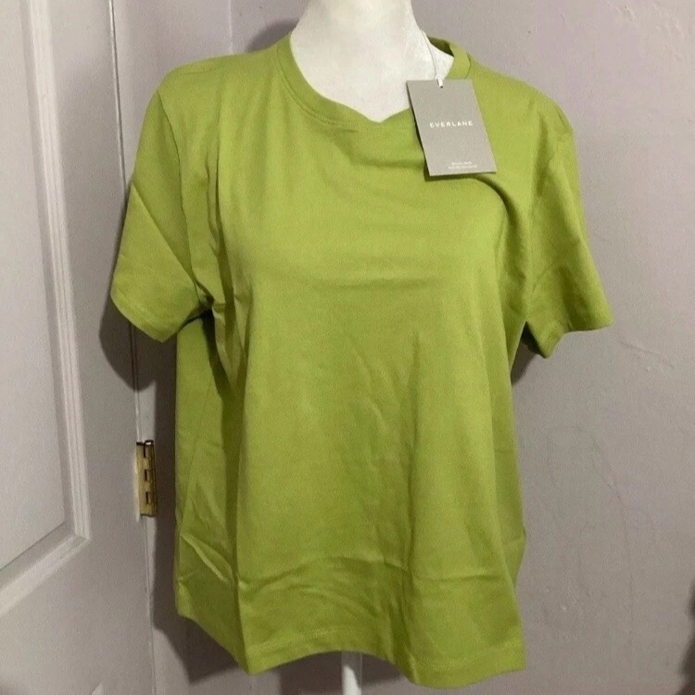 Everlane Lime Green Crew Neck Tee
